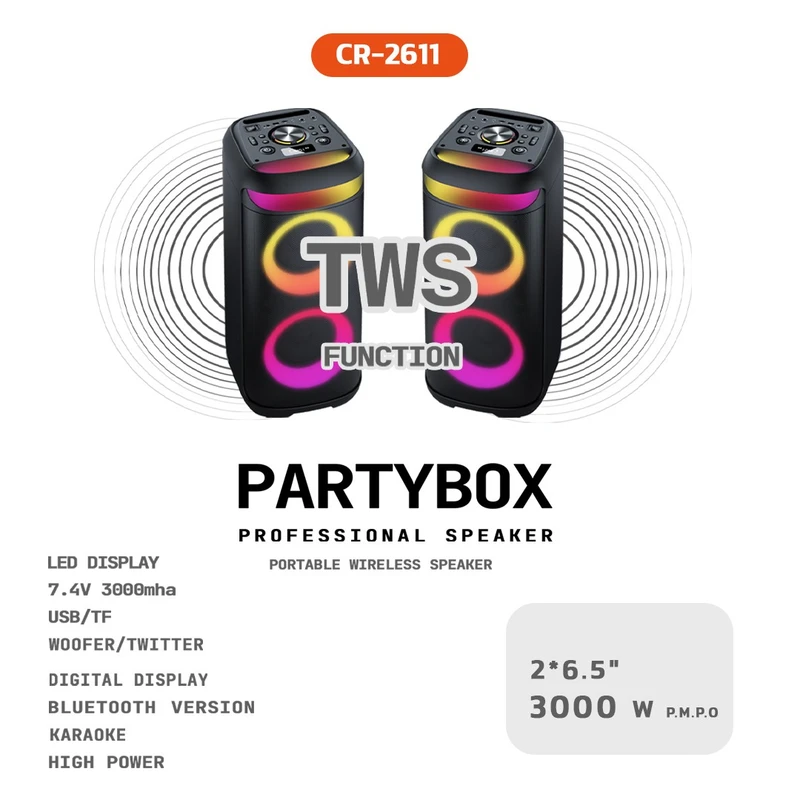 اسپیکر بلوتوثی قابل حمل کربی مدل CR-2611